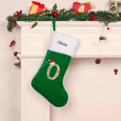 Christmas Letter Stockings Ornaments Custom 1 Name Fireplace Sock Decor Personalised Gifts for Family Friends-Jessemade AU