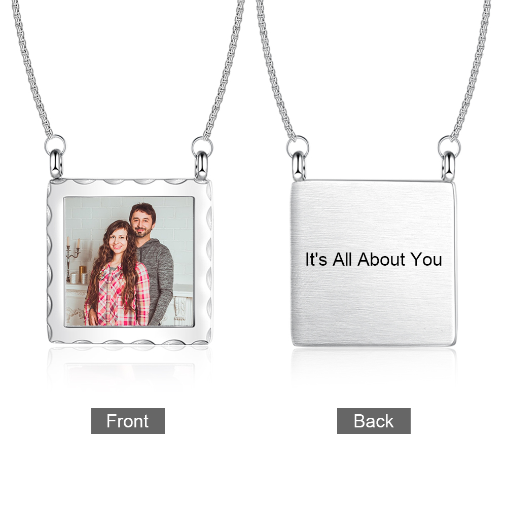 Personalised Photo Necklace Custom Picture Necklace Message Gifts For Her-Jessemade AU