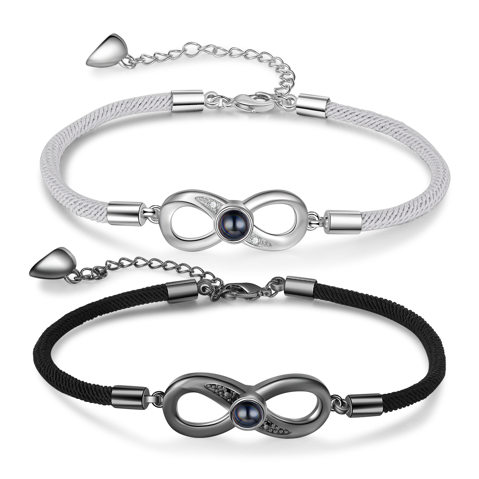 Personalised Magnetic Projection Bracelet Custom Photo Infinity Couple Bracelet Creative Gift for Her-Jessemade AU