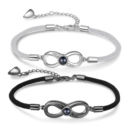 Personalised Magnetic Projection Bracelet Custom Photo Infinity Couple Bracelet Creative Gift for Her-Jessemade AU
