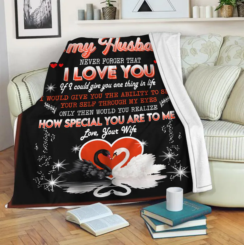 Never Forget That I Love You, Fleece Blanket Gifts For Husband-Jessemade AU