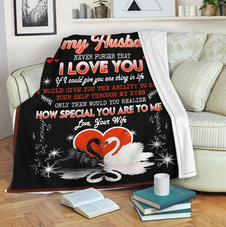 Never Forget That I Love You, Fleece Blanket Gifts For Husband-Jessemade AU