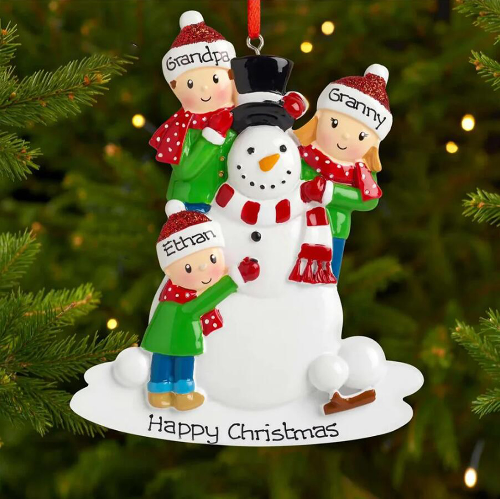 Personalised Family Christmas Ornament Custom 3 Names Hanging Ornament Gifts For Family-Jessemade AU