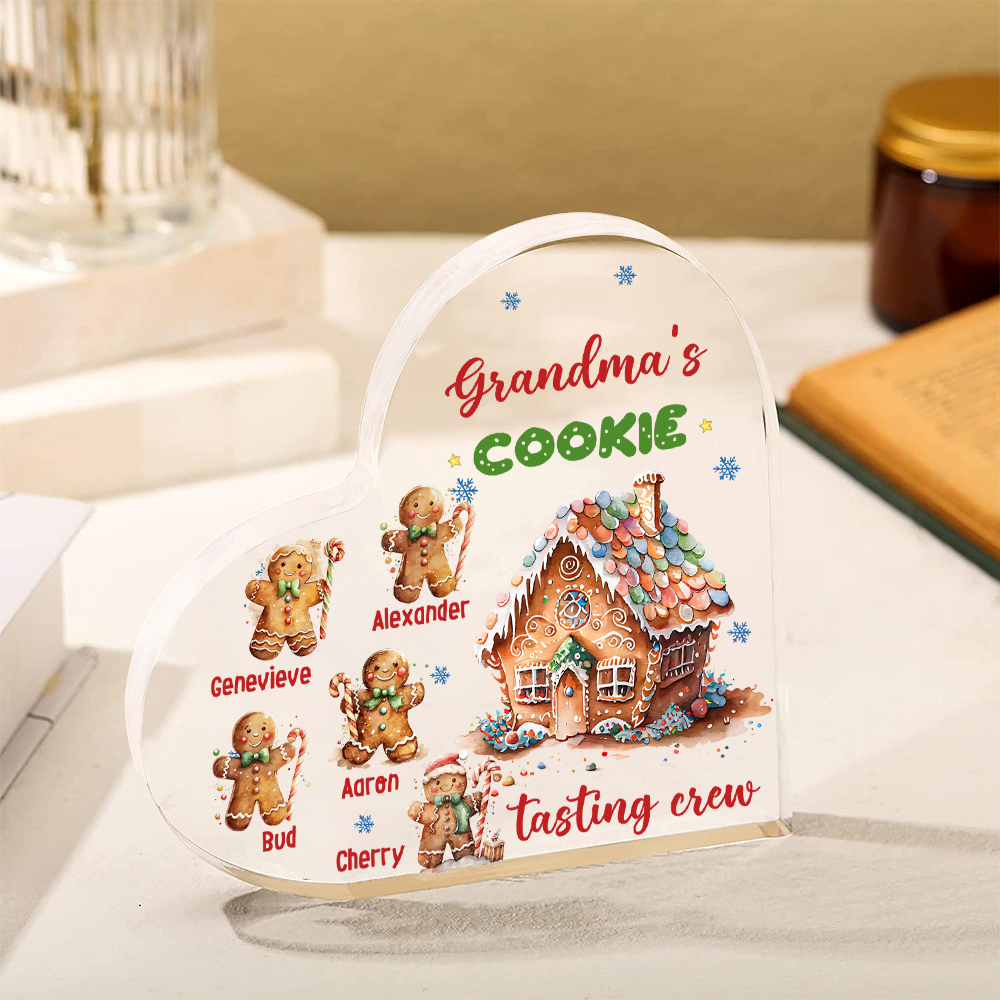 Acrylic Heart Keepsake Customised 6 Names Christmas Decor Personalised Gifts for Grandma Mum-Jessemade AU