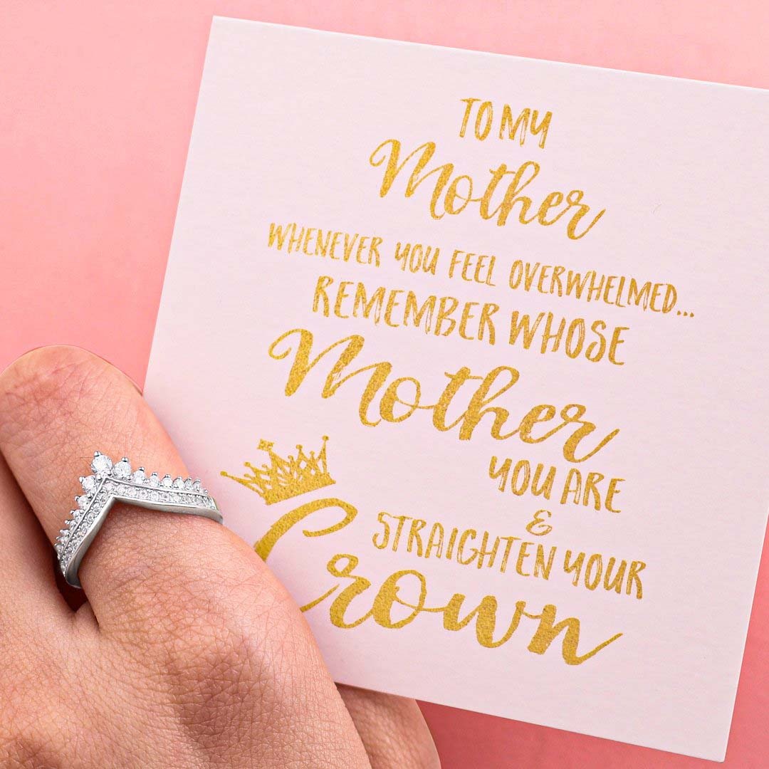 To My Mother Crown Ring "Straighten Your Crown"-Jessemade AU
