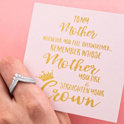 To My Mother Crown Ring "Straighten Your Crown"-Jessemade AU