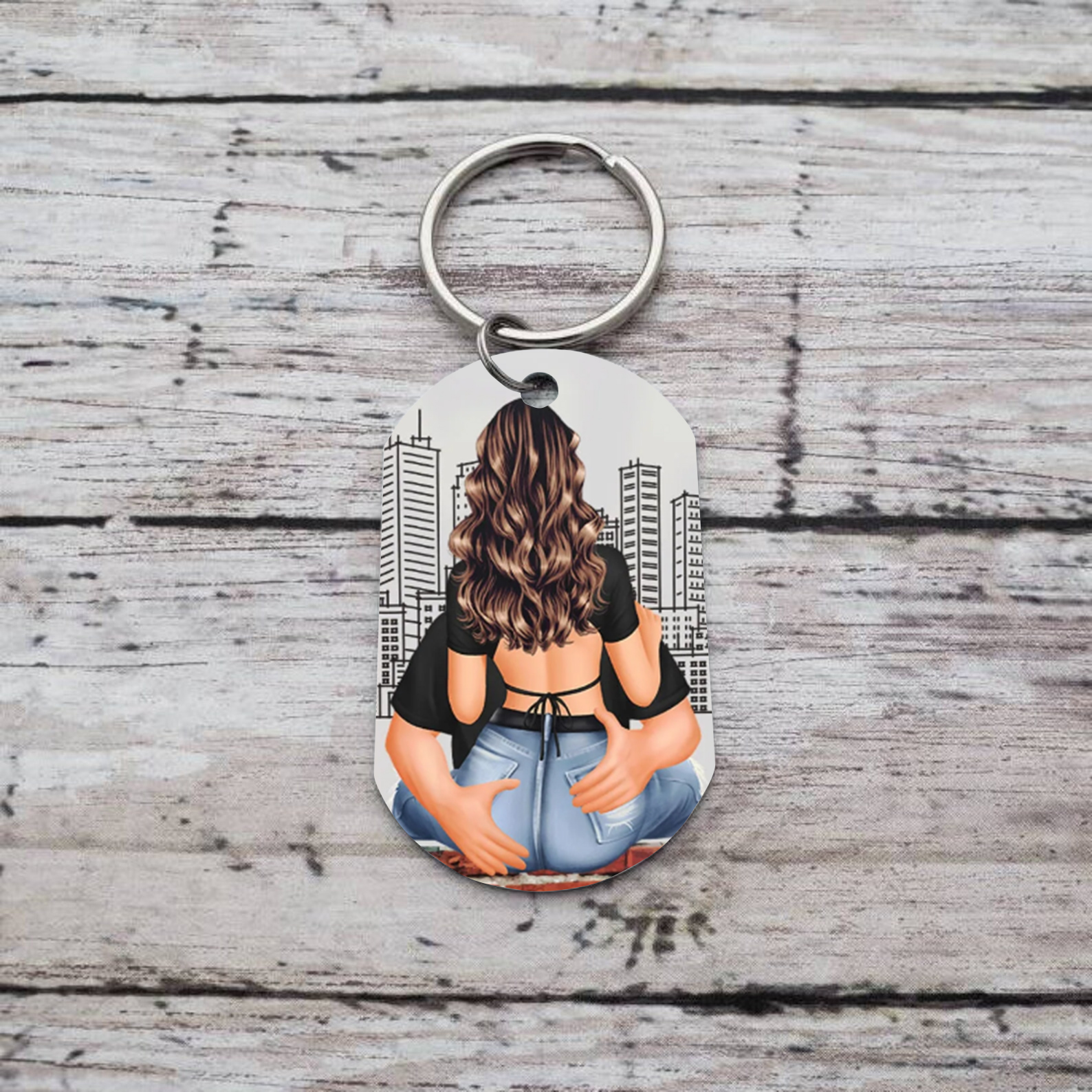 Personalised Keychain Custom Name for Couple "Drive Safe I Need You Here with Me" Valentine's Day Gift-Jessemade AU