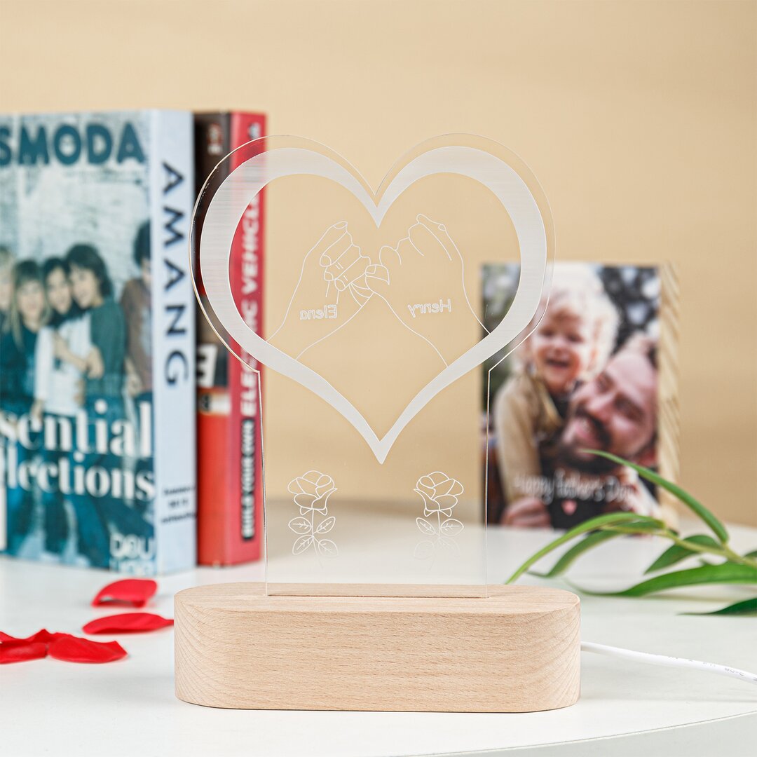 Customised heart-hands Night Light Home Decoration Gifts-Jessemade AU