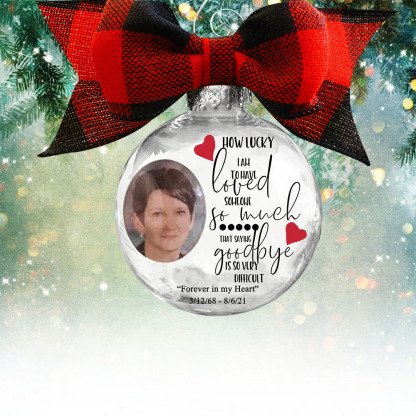 Personalised Photo Ball Ornament Forever in My Heart Memorial Ornament-Jessemade AU