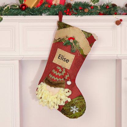Personalised Christmas Stockings Ornaments Custom 1 Name Christmas Sock Gifts for Family Friends-Jessemade AU