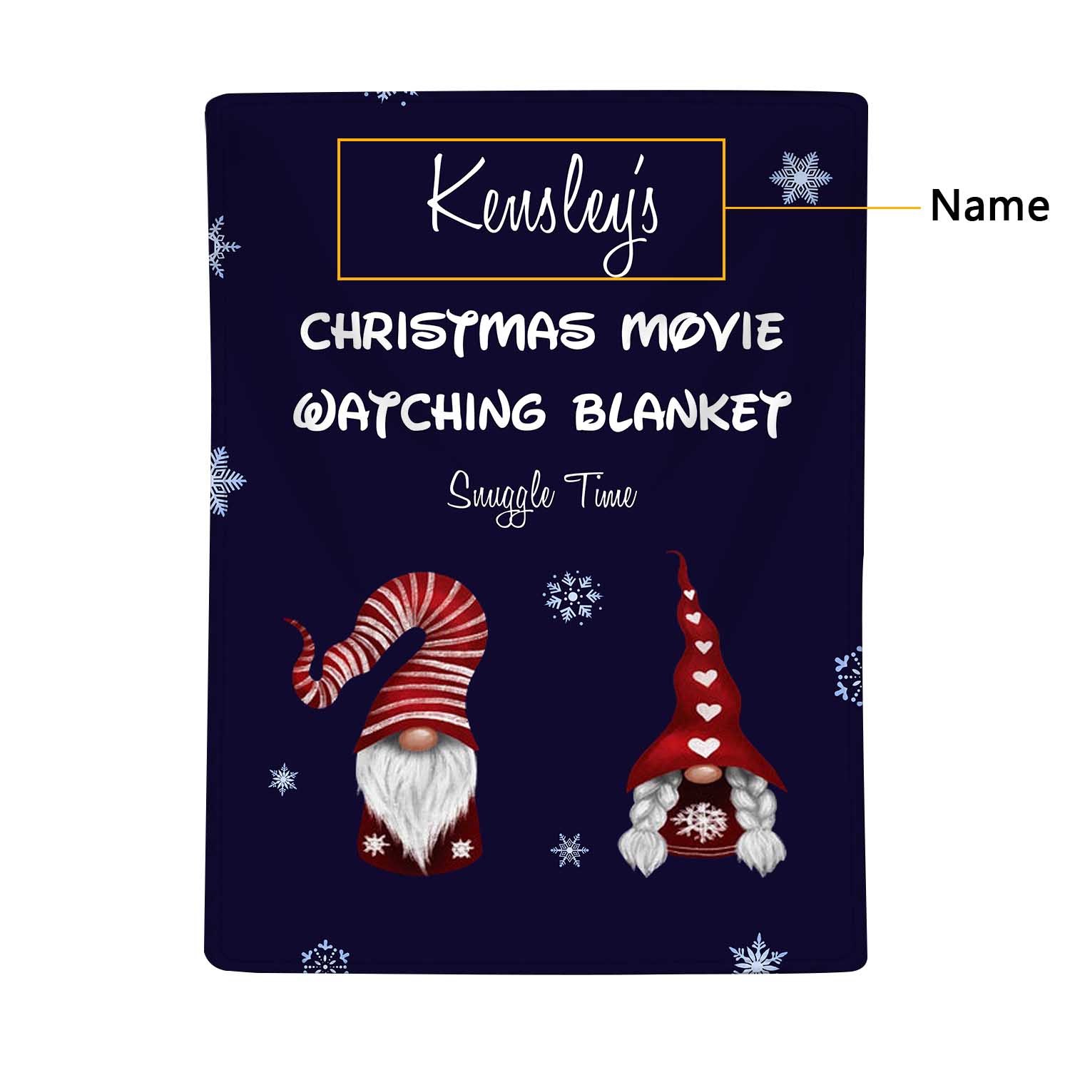 Personalised Christmas Movie Blanket Custom 1 Name Blanket Christmas Gift for Family Friends - Christmas Movie Watching Blanket-Jessemade AU