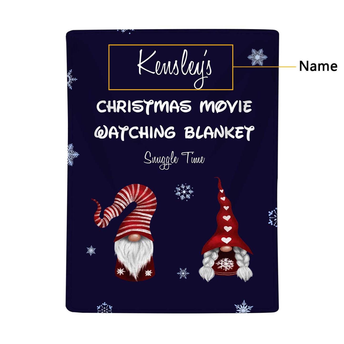 Personalised Christmas Movie Blanket Custom 1 Name Blanket Christmas Gift for Family Friends - Christmas Movie Watching Blanket-Jessemade AU