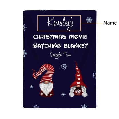 Personalised Christmas Movie Blanket Custom 1 Name Blanket Christmas Gift for Family Friends - Christmas Movie Watching Blanket-Jessemade AU