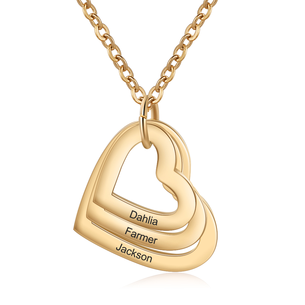 3 Hearts Customised Necklace