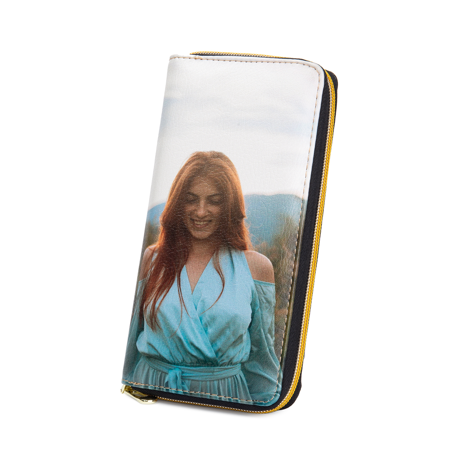 Long Purse Personalised Dream Catcher Leather Wallet Engraved 1 Photo Zip Wallet Gifts for Her-Jessemade AU