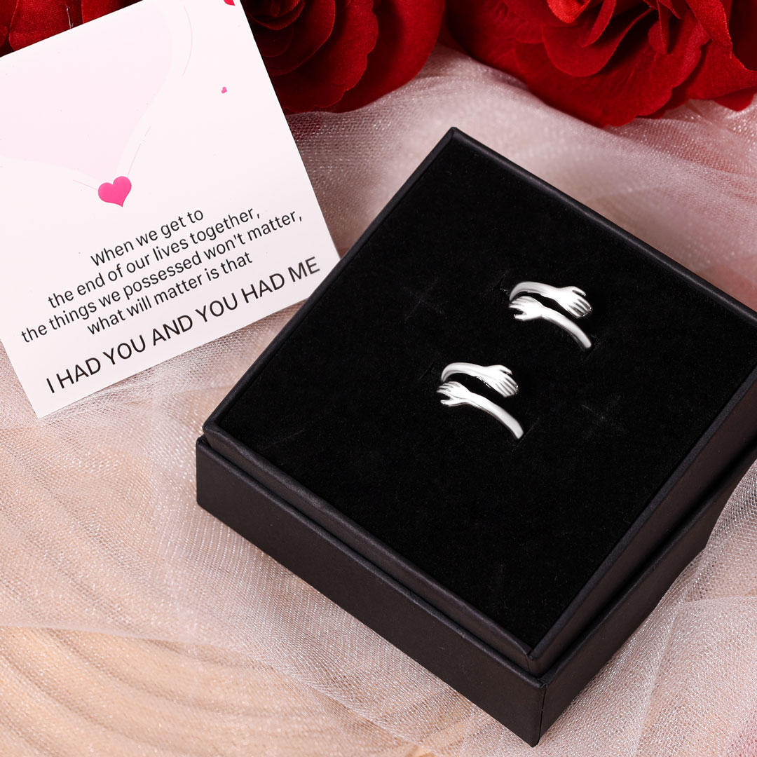 Valentine's Day Couple Hug Ring Love Style Rings Gifts for Women Men-Jessemade AU