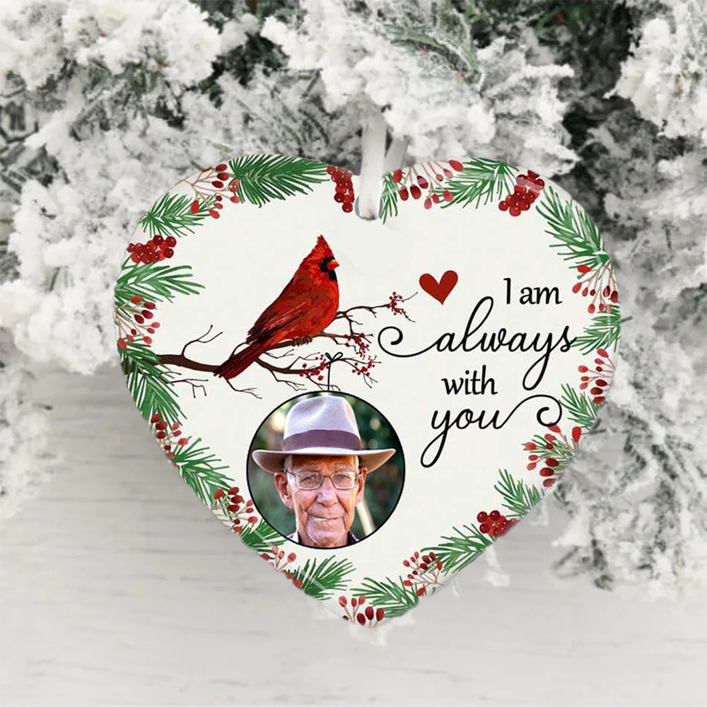 Personalised Photo Cardinal Ornament Always With You Memorial Ornament-Jessemade AU
