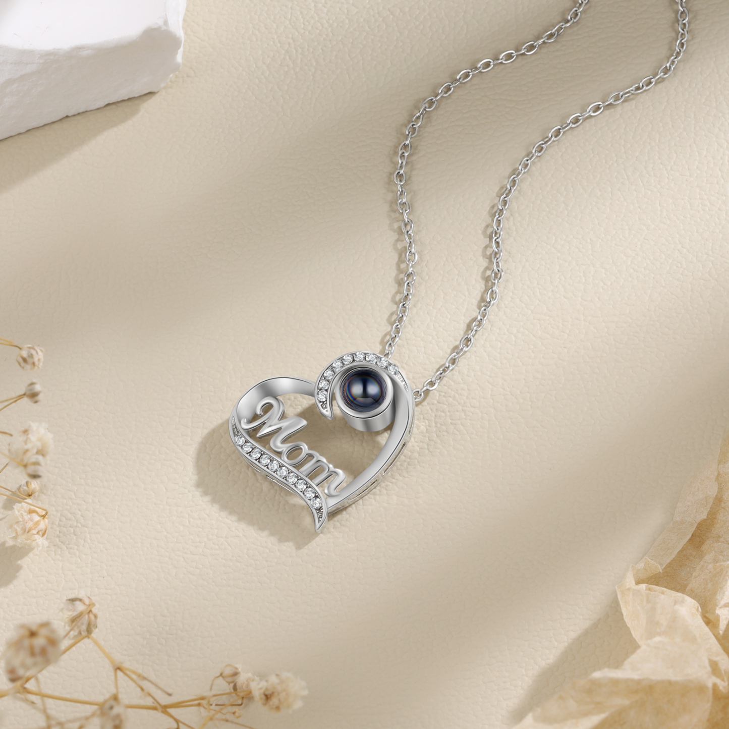 Personalised Mom Projection Necklace Custom Photo Necklace Creative Gift for Mother's Day-Jessemade AU
