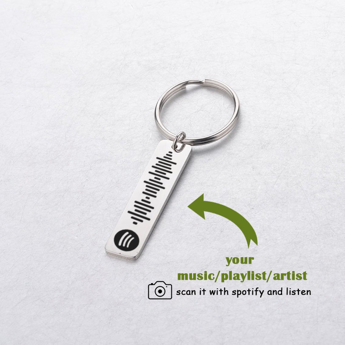 Personalised Music Spotify Code Keychain Gifts For Him-Jessemade AU