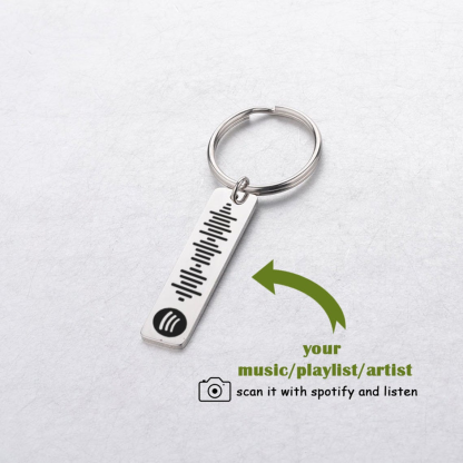 Personalised Music Spotify Code Keychain Gifts For Him-Jessemade AU