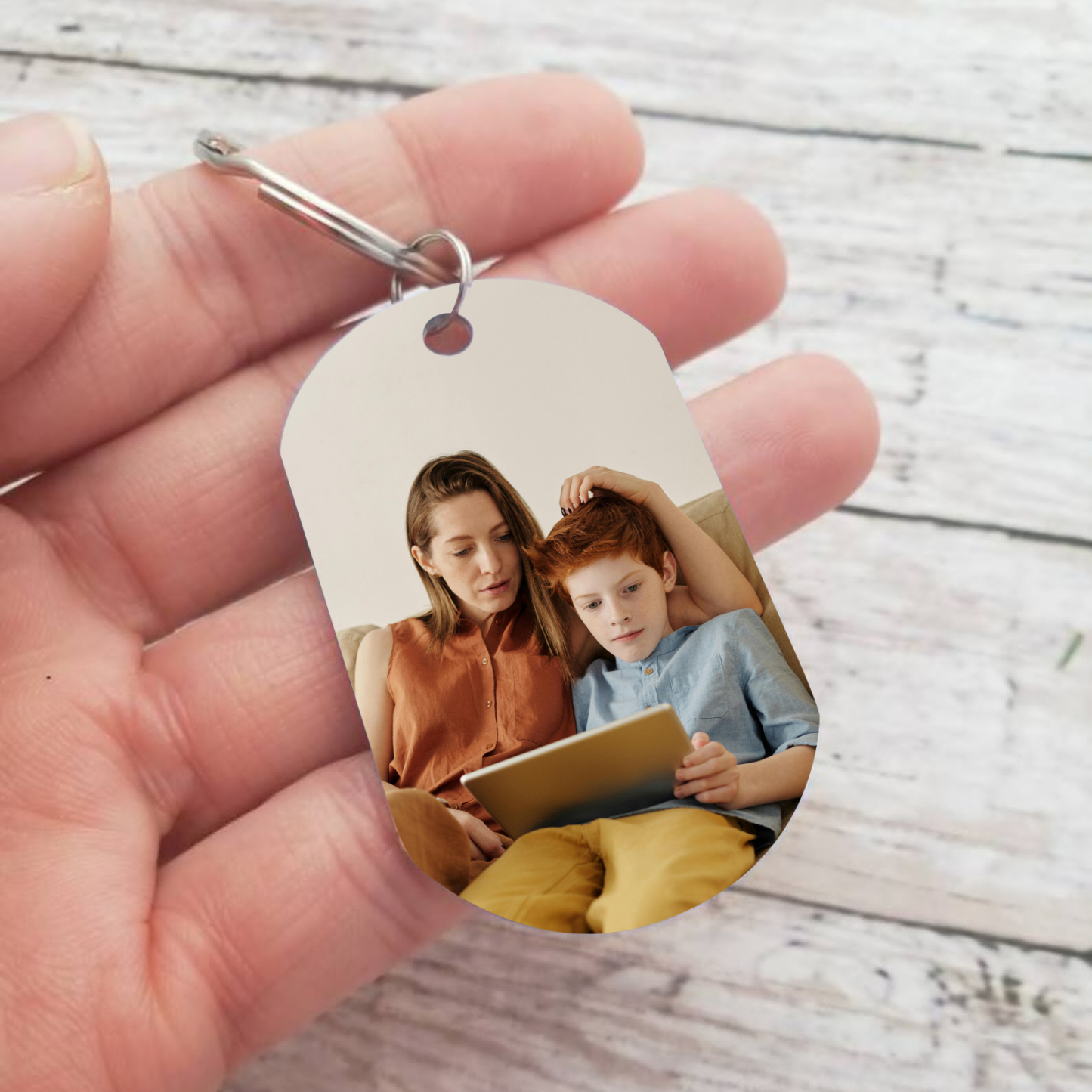 Personalised Photo & Name Keychain Gifts for Mother/Father - Thank You For Loving Me As Your Own-Jessemade AU