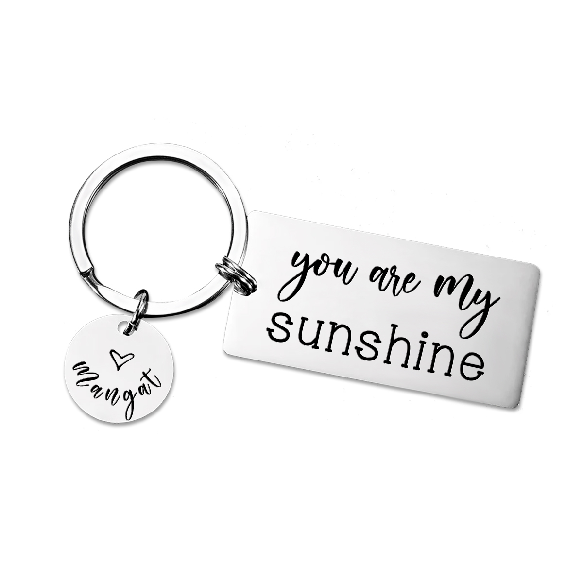 "You Are My Sunshine" Keychain Personalised Name Keyring Gifts for Her/Him-Jessemade AU