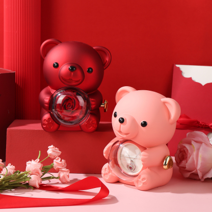 Bear Exquisite Gift Box Red Pink Rose Gift Packaging-Jessemade AU