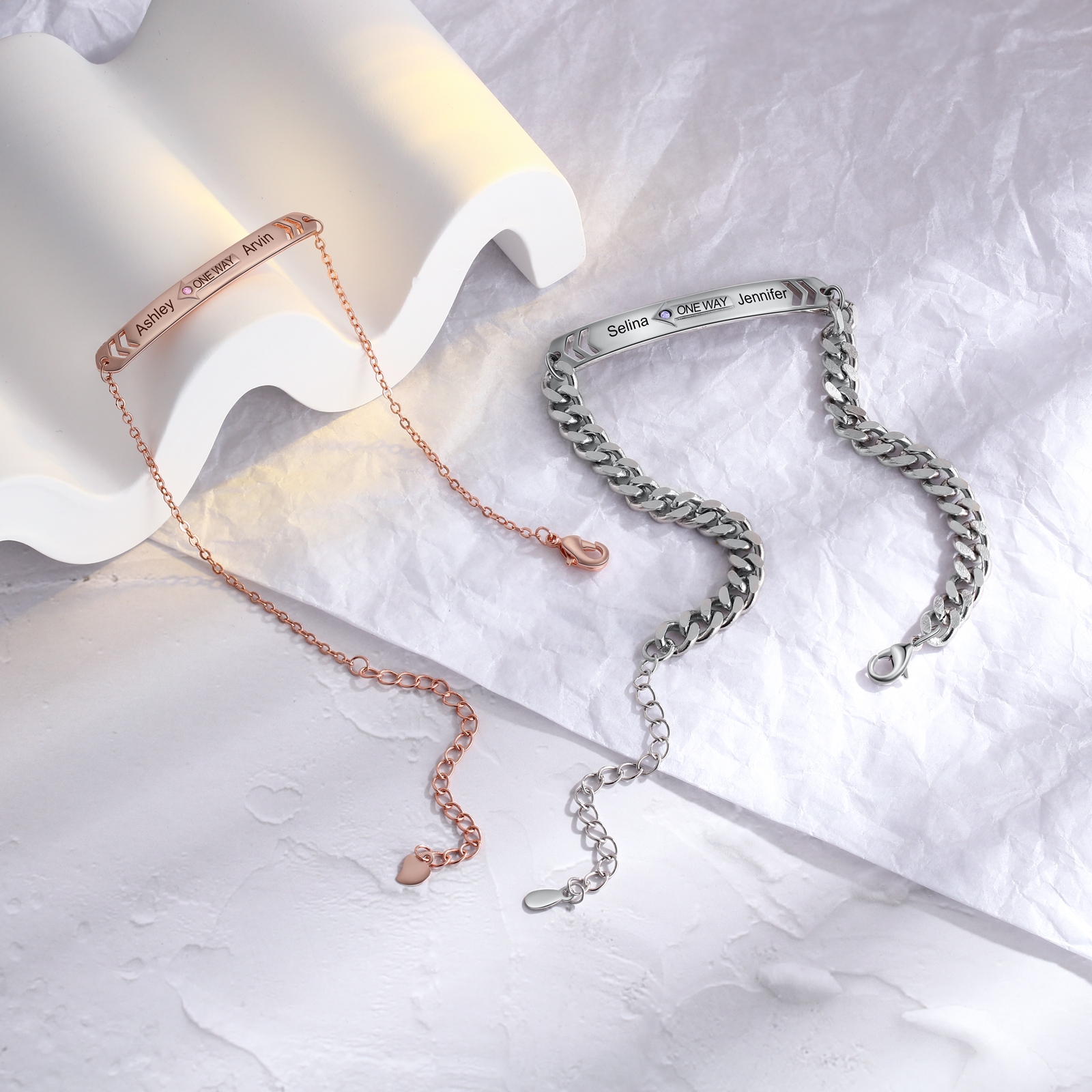 Personalised Matching Braided Couple Bracelets Custom Names Bracelets Valentine's Day Gifts for Couple-Jessemade AU