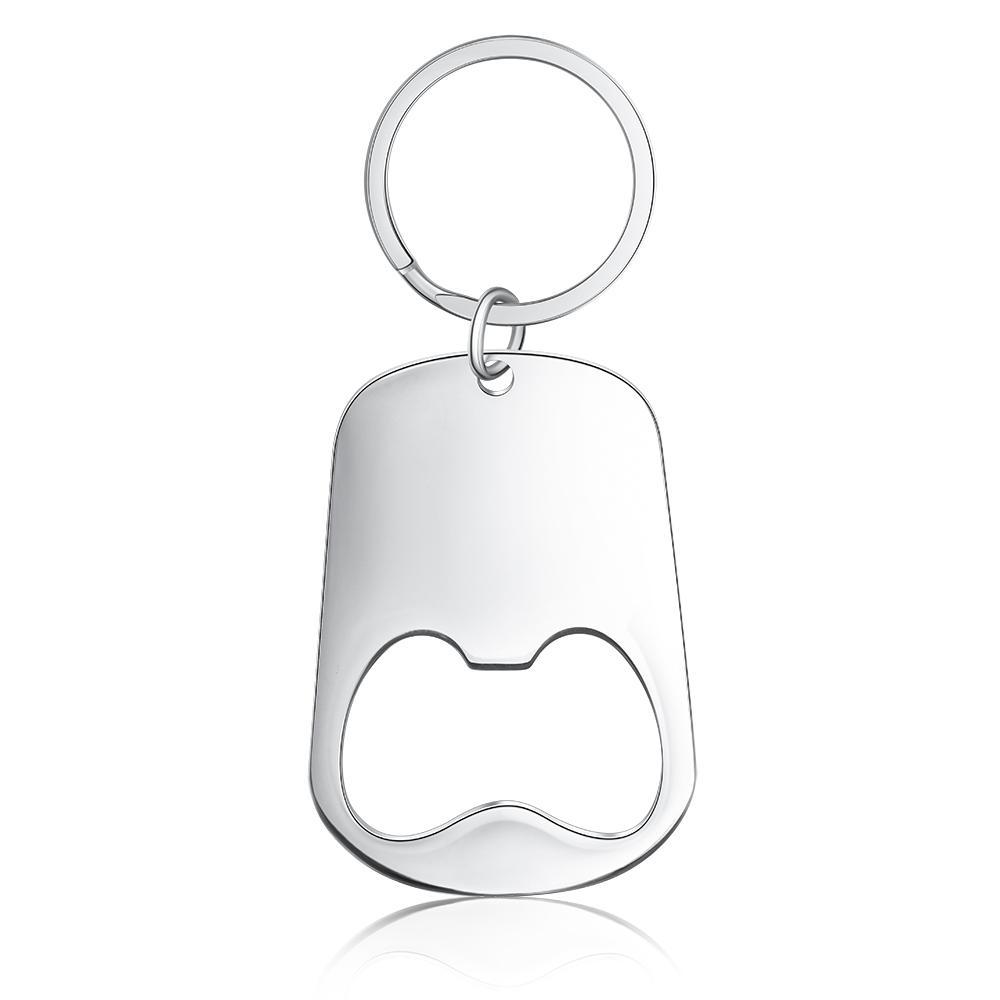 Custom Photo Keychain Personalised Bottle Opener Photo Engraved Gift for Father-Jessemade AU