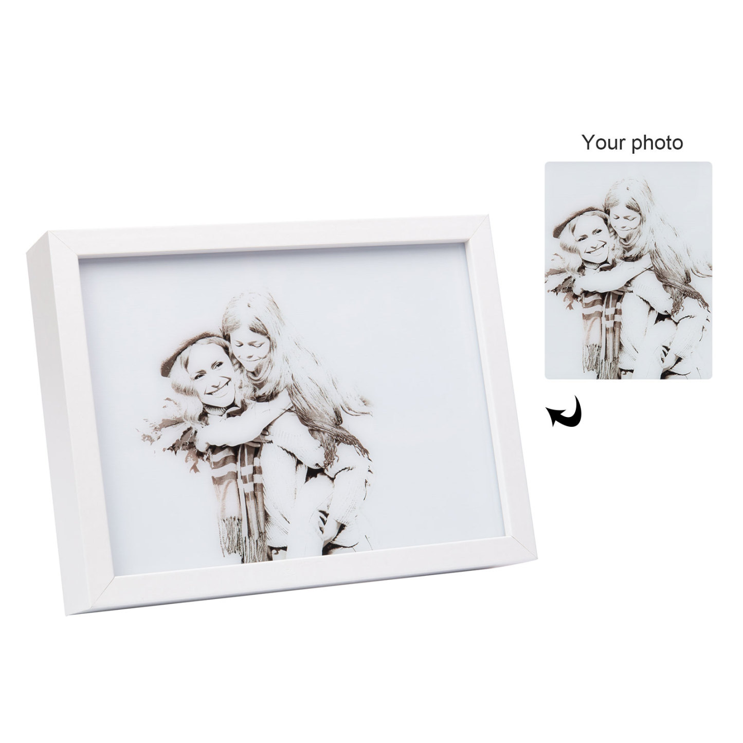 Personalised Photo Frame Night Light Changeable Colour Lamp Home Decor Personalised Gifts for Family Friends-Jessemade AU