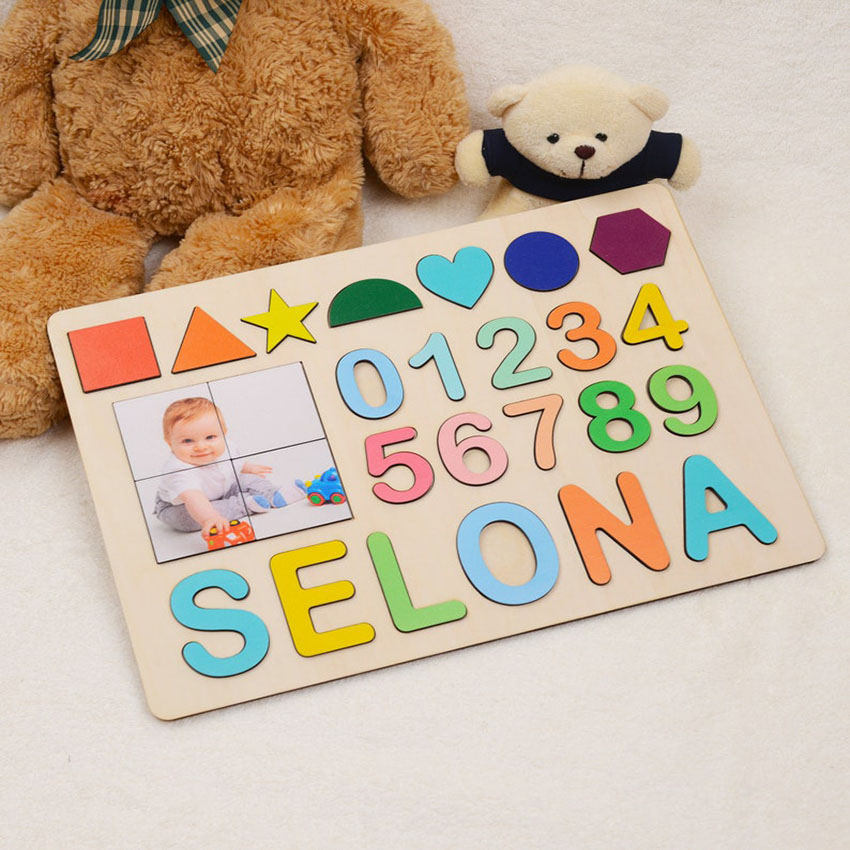 Personalised Kid's Wooden Name Alphabet Puzzle Toy for Toddlers Early Learning Child Toy-Jessemade AU