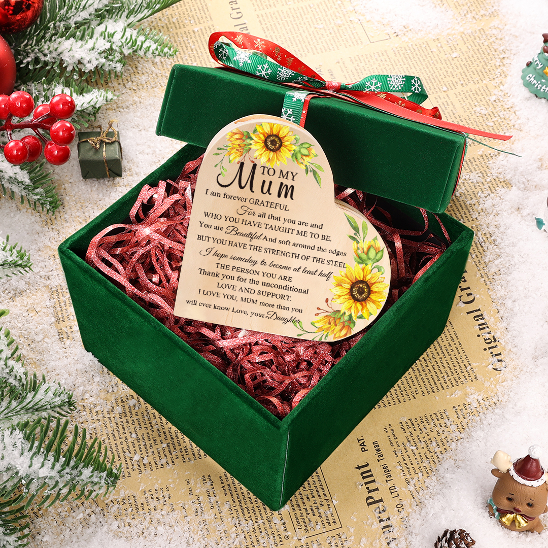 To My Mum Heart Candle Holder Wooden Candlestick Mothers Gifts - Thank You For The Unconditional Love-Jessemade AU