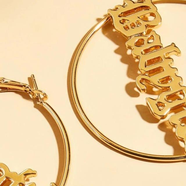Personalised Name Hoop Earrings Gifts for Her-Jessemade AU