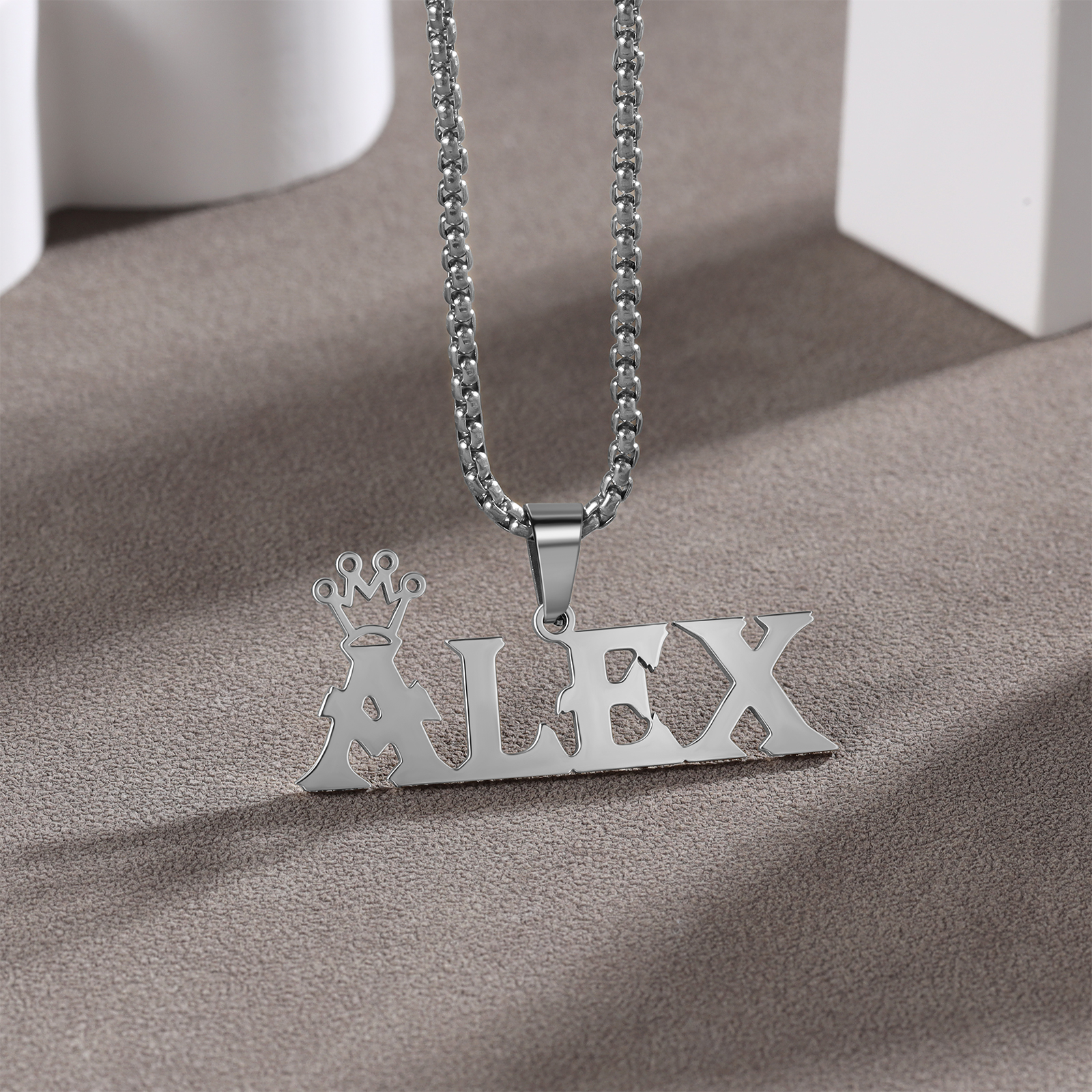 Personalised Crown Name Necklace Classic Jewelry Gift For Her-Jessemade AU