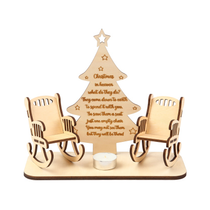 Christmas in Heaven Rocking Chair Ornament Custom 2 Names Memorial Gifts-Jessemade AU