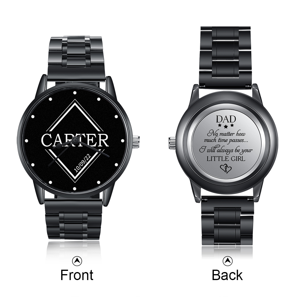 Gift Photo Watch - Personalised Engraved Watch Bracelet For him-Jessemade AU