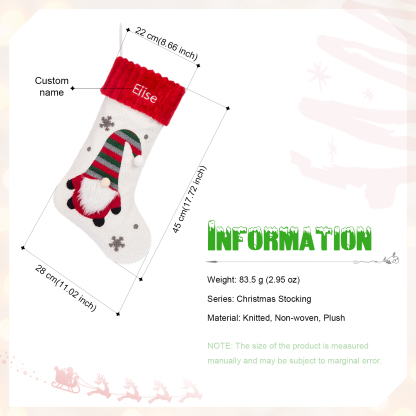 Personalised Christmas Stockings Ornaments Custom 1 Name Santa Claus stocking Christmas Gifts for Family Friends-Jessemade AU