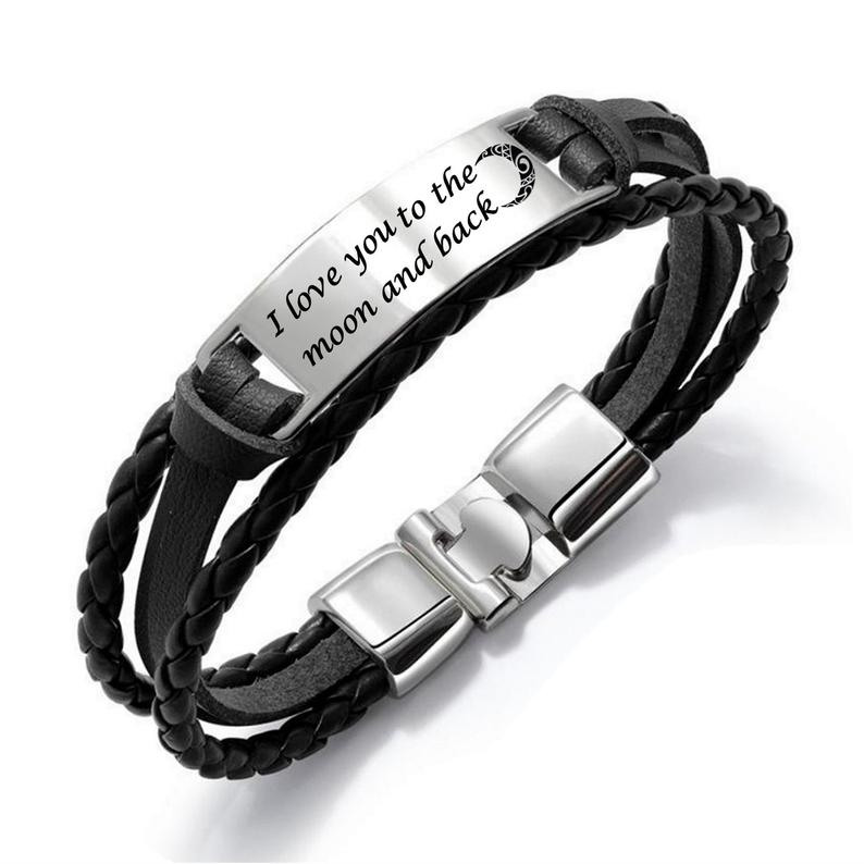Personalised Engraved Men Bracelet - Gift for Father-Jessemade AU