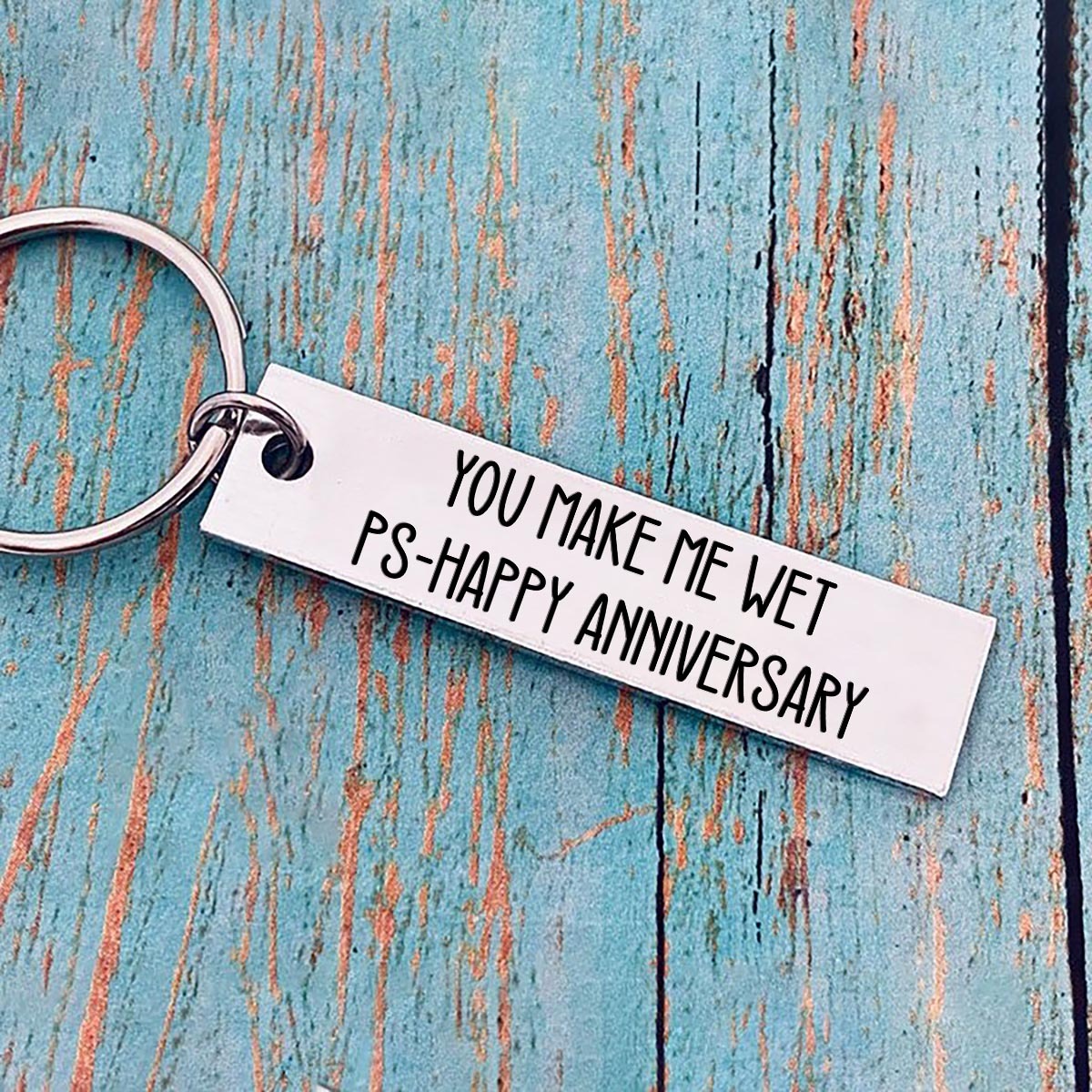 Personalised Text Keychain Funny Keychain Stainless Steel Anniversary Gift For Couples-Jessemade AU