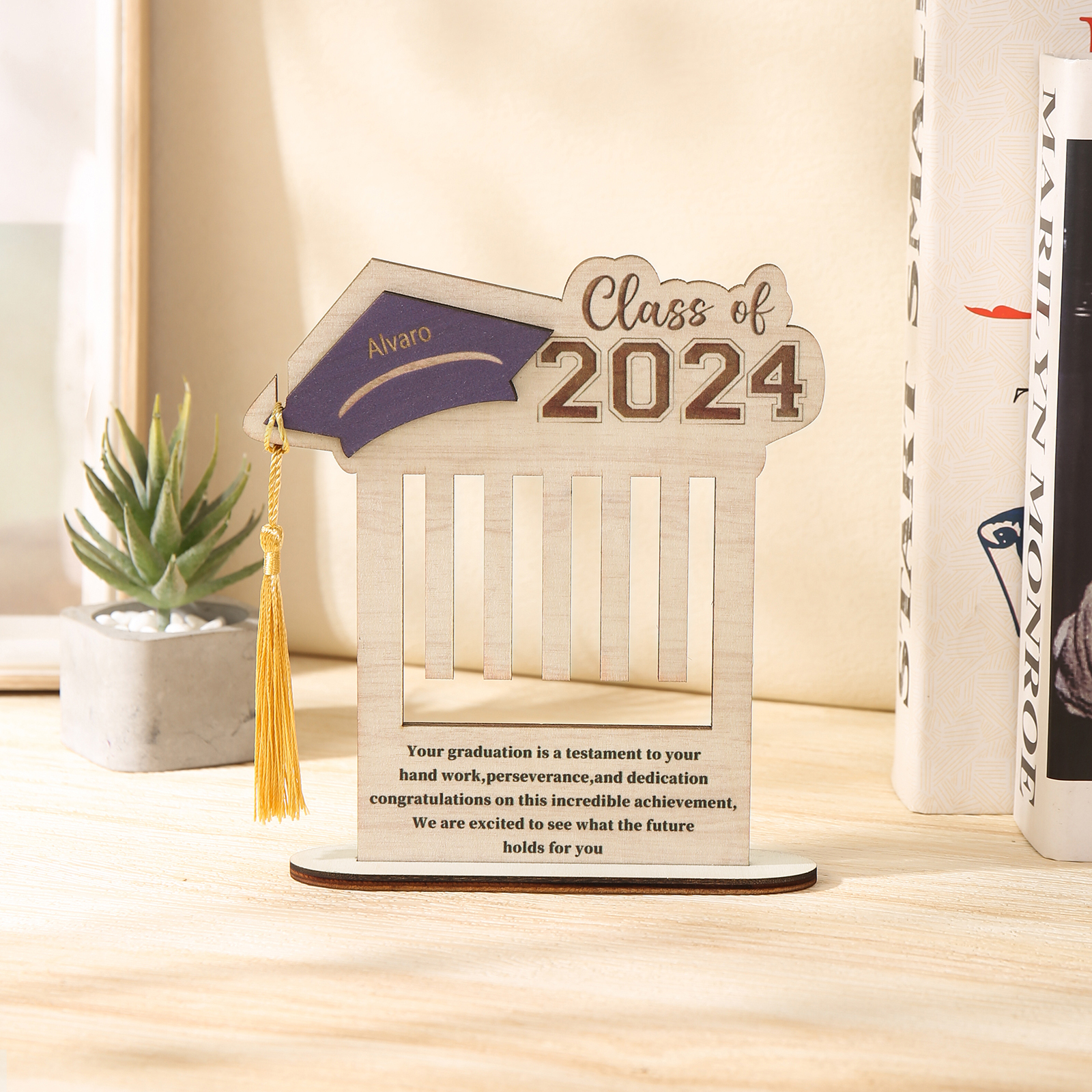 Class of 2024 Personalised Graduation Wooden Money Rack Custom Name Creative Graduation Gifts for Her/Him-Jessemade AU