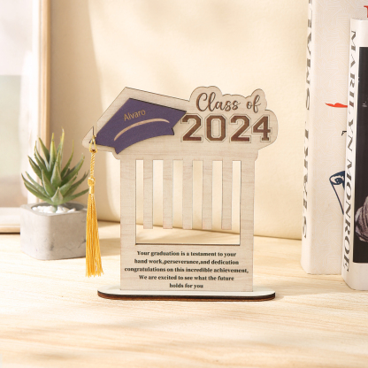 Class of 2024 Personalised Graduation Wooden Money Rack Custom Name Creative Graduation Gifts for Her/Him-Jessemade AU