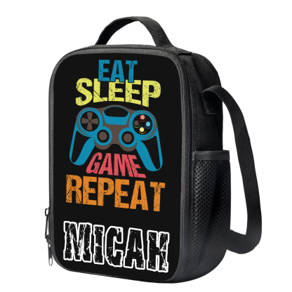 Custom Name Lunch Bag Personalised Game Handle Lunch Box Gifts for Kids-Jessemade AU