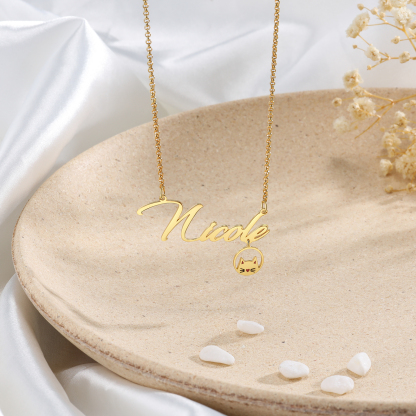 Personalised Cat Necklace Custom 1 Name Necklace Gift For Women-Jessemade AU