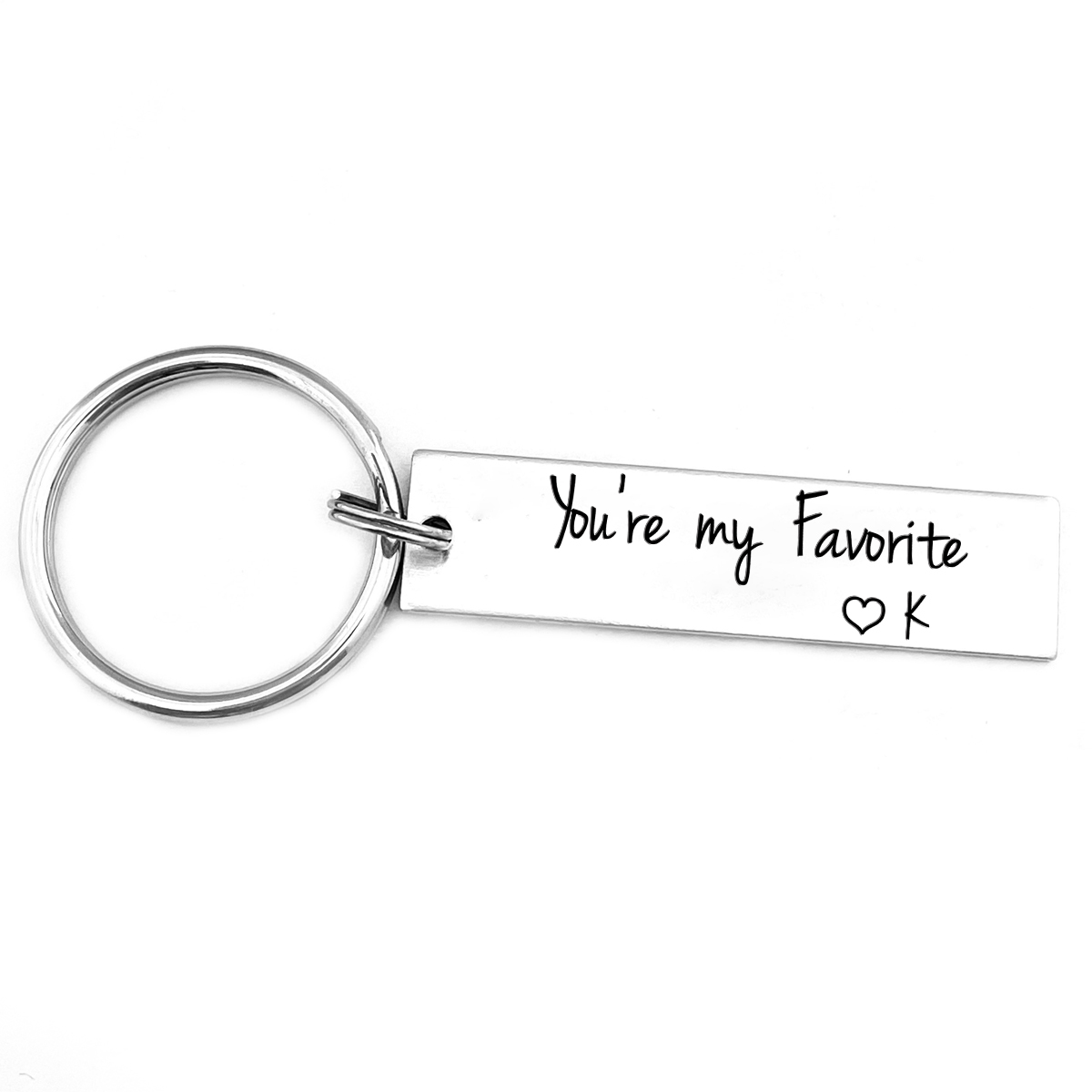 Personalised Couple Keychain Custom Letter Keyring "You're My Favourite" Valentine's Day Gifts-Jessemade AU