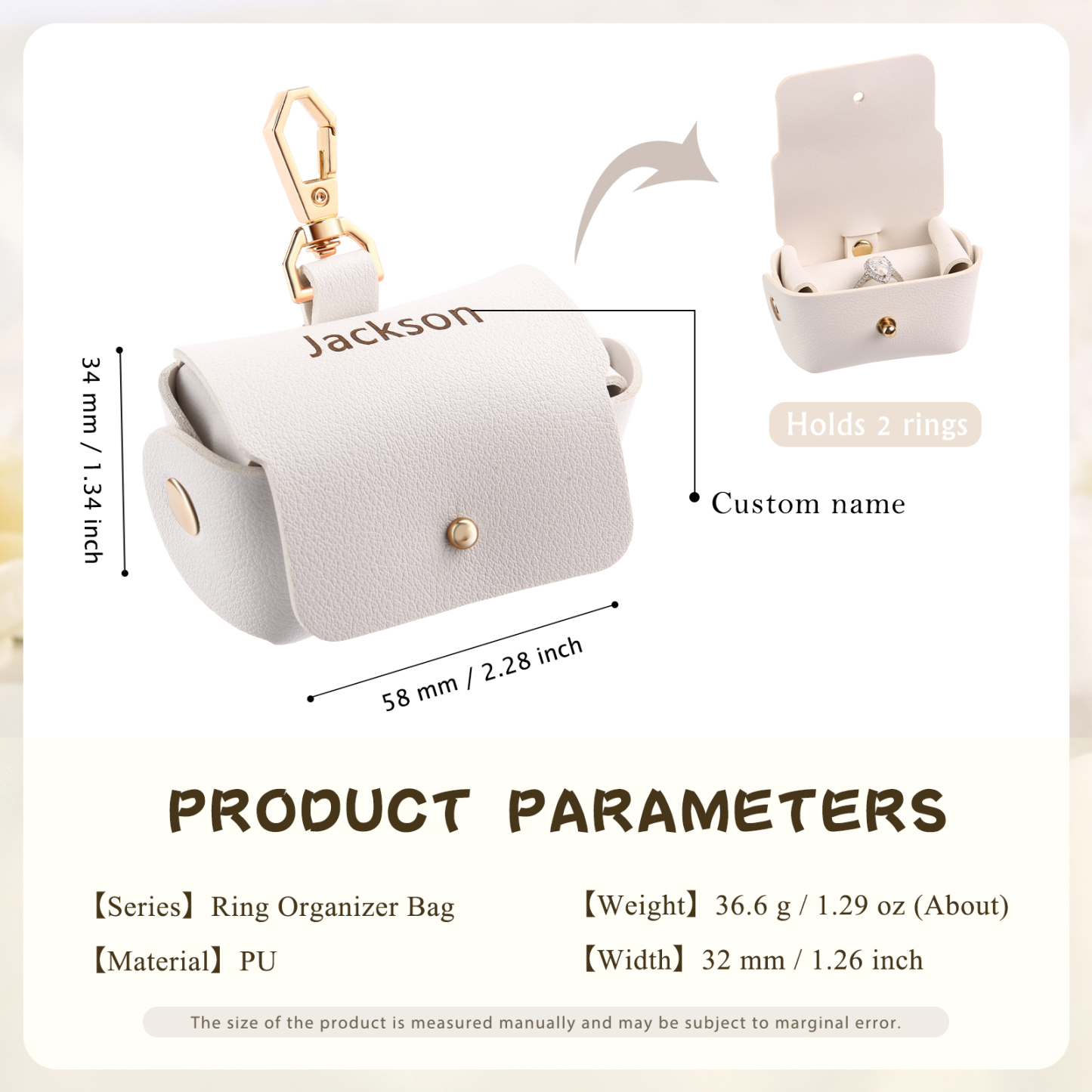 Personalised Name Exquisite Jewelry Box Ring Gift Box Ring Packaging Box-Jessemade AU