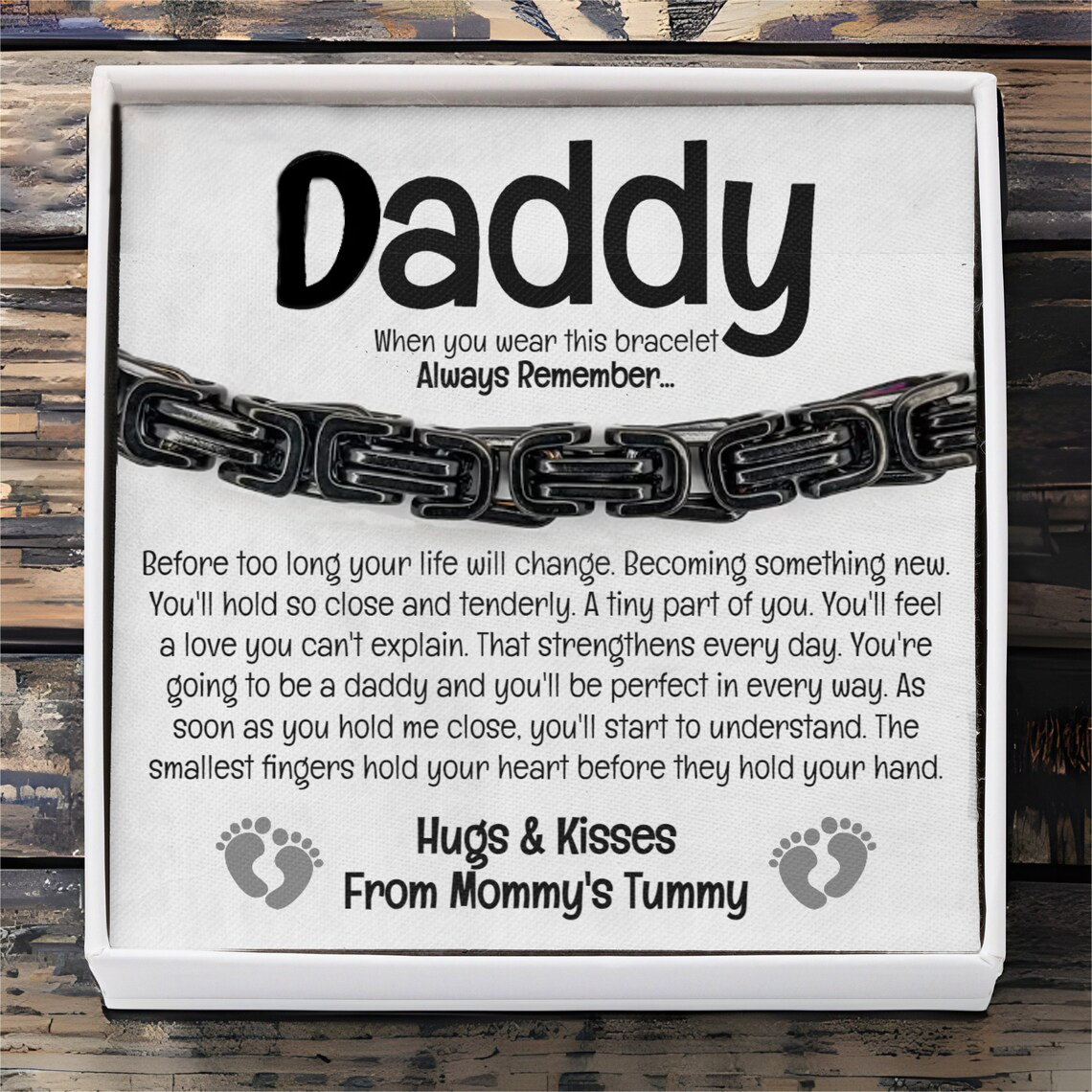 New Daddy Gifts Cuban Link Bracelet Stainless Steel Bracelet Sentimental Gifts First Father's Day-Jessemade AU