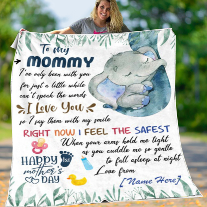 To My Mommy, Fleece Blanket-Jessemade AU