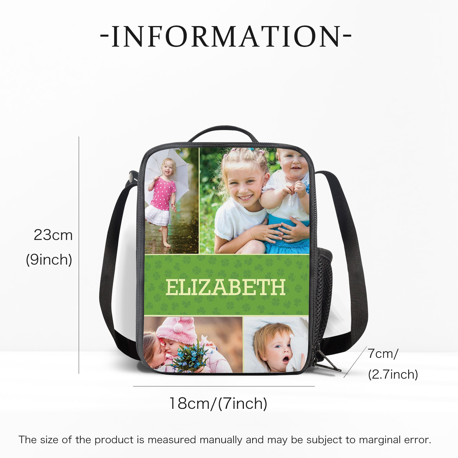 Custom Name and Photos Lunch Bag Personalised Lunch Box Gifts for Kids-Jessemade AU