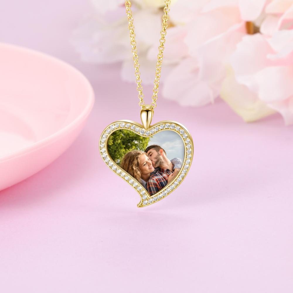 Personalised Heart Necklace Custom Photo Necklace Gifts For Her-Jessemade AU