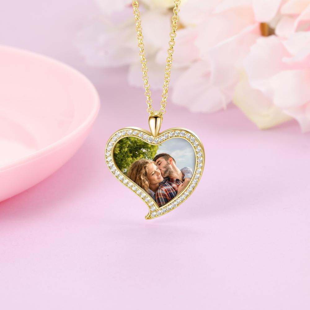 Personalised Heart Necklace Custom Photo Necklace Gifts For Her-Jessemade AU